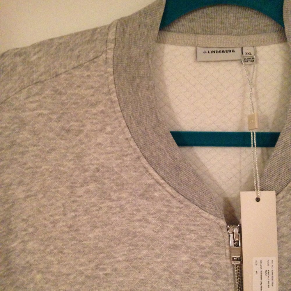 J. Lindeberg Randal Micro Quilt Zip-Up Sweatshirt